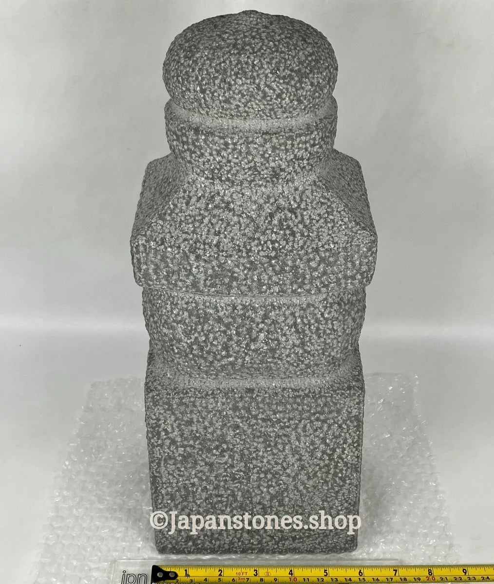 Gorinto Medium Andesite Gray Stone Three waves emblem Japanese Garden Statue — photo 4 of 19