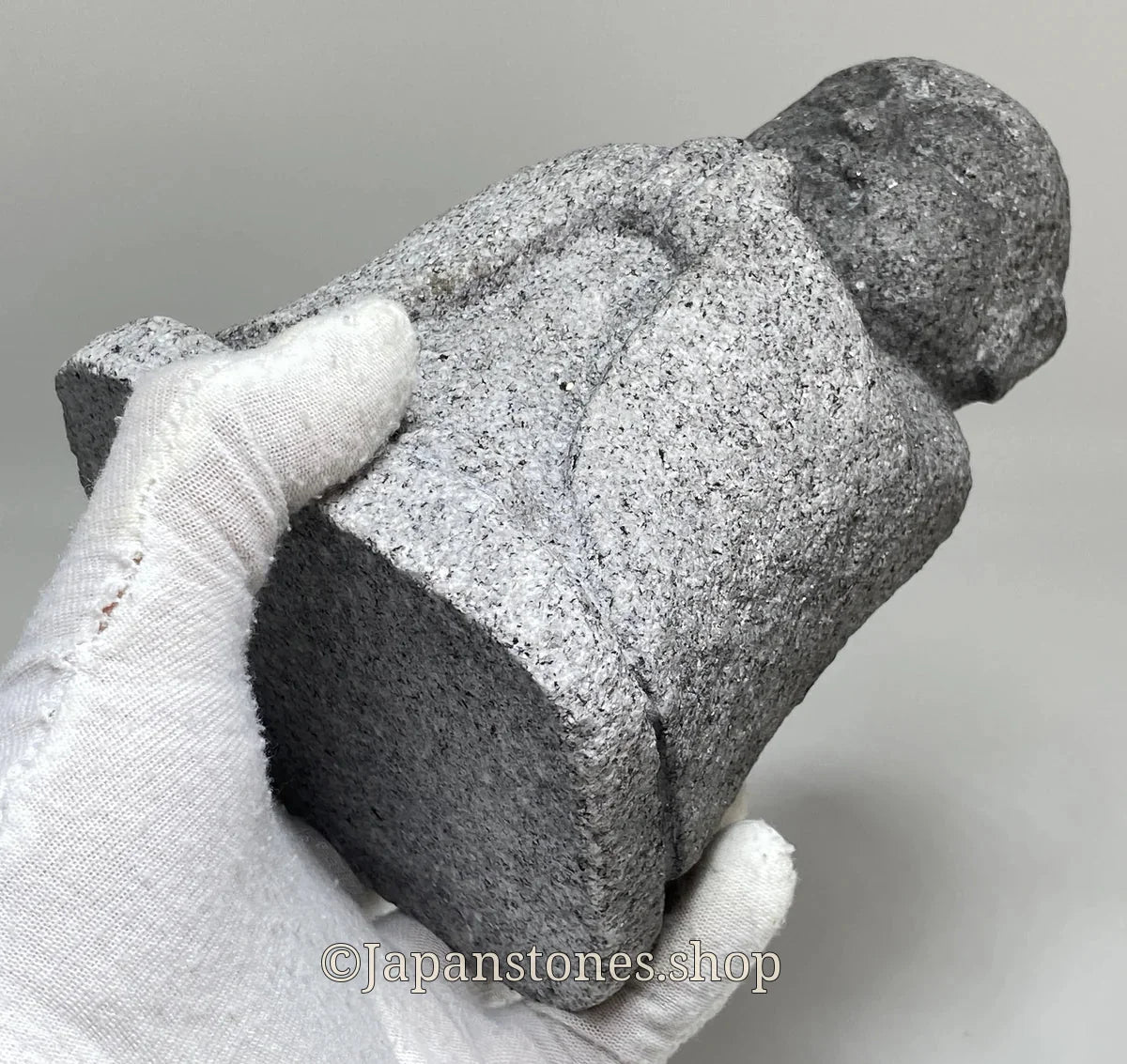 7.28 in Japanese Gassho Jizo Statue | Hanazawa Kome Granite Stone — product photo 11 of 24