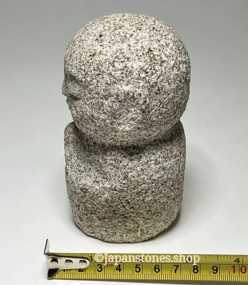 Gassho Jizo Statue Granite Aji Rust Stone Sculpture Handmade Japanese — product photo 7 of 19