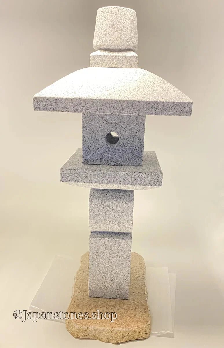 Zen Granite Gray Oribe Stone Lantern Tourou Japan Garden Statue 23.5 inch — product photo 24 of 35
