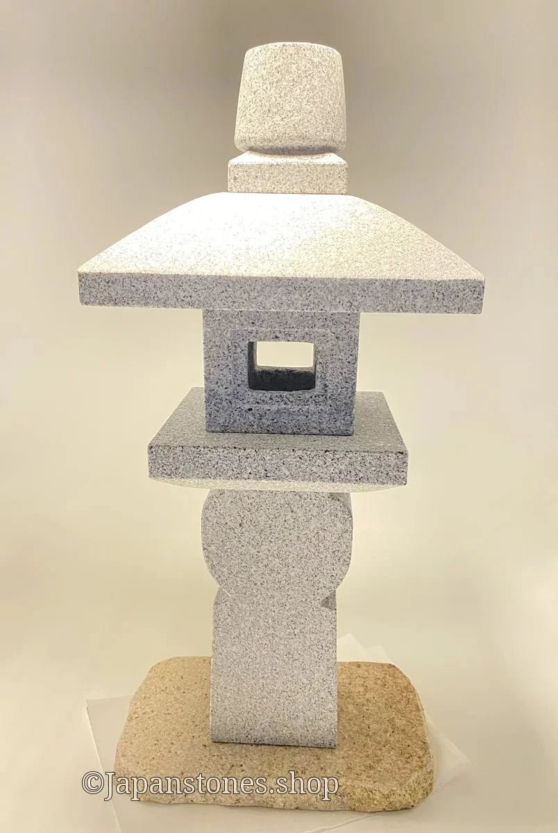 Zen Granite Gray Oribe Stone Lantern Tourou Japan Garden Statue 23.5 inch — product photo 32 of 35