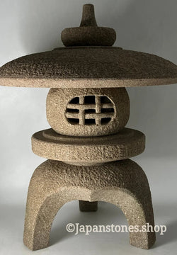 Brown Stone Lantern Kodai Yukimi Tourou Tuff Stone Handmade Japanese Garden