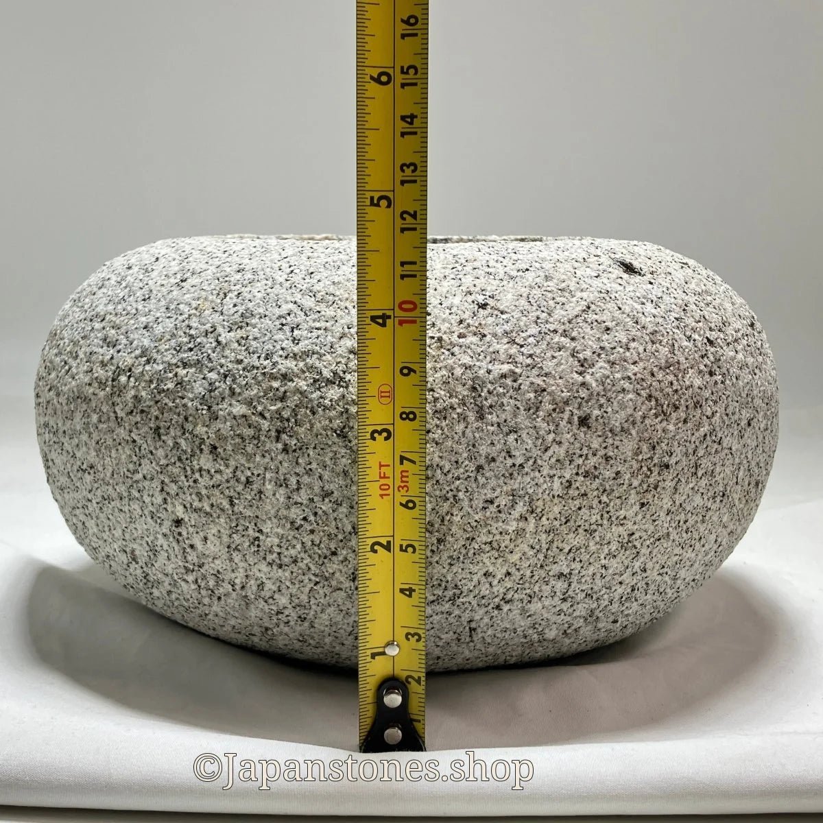 Tetsubin Style Gray Small Granite Stone Water Bowl Chozubachi Japanese Garden — product photo 12 of 21