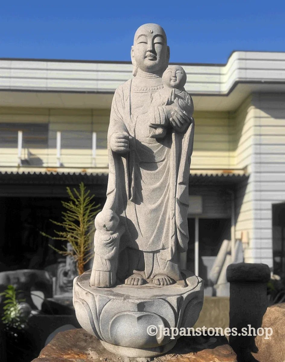 Boat-Shaped Enmei Jizo Statue | Natsuyama Stone, 16.14 in — product photo 20 of 23