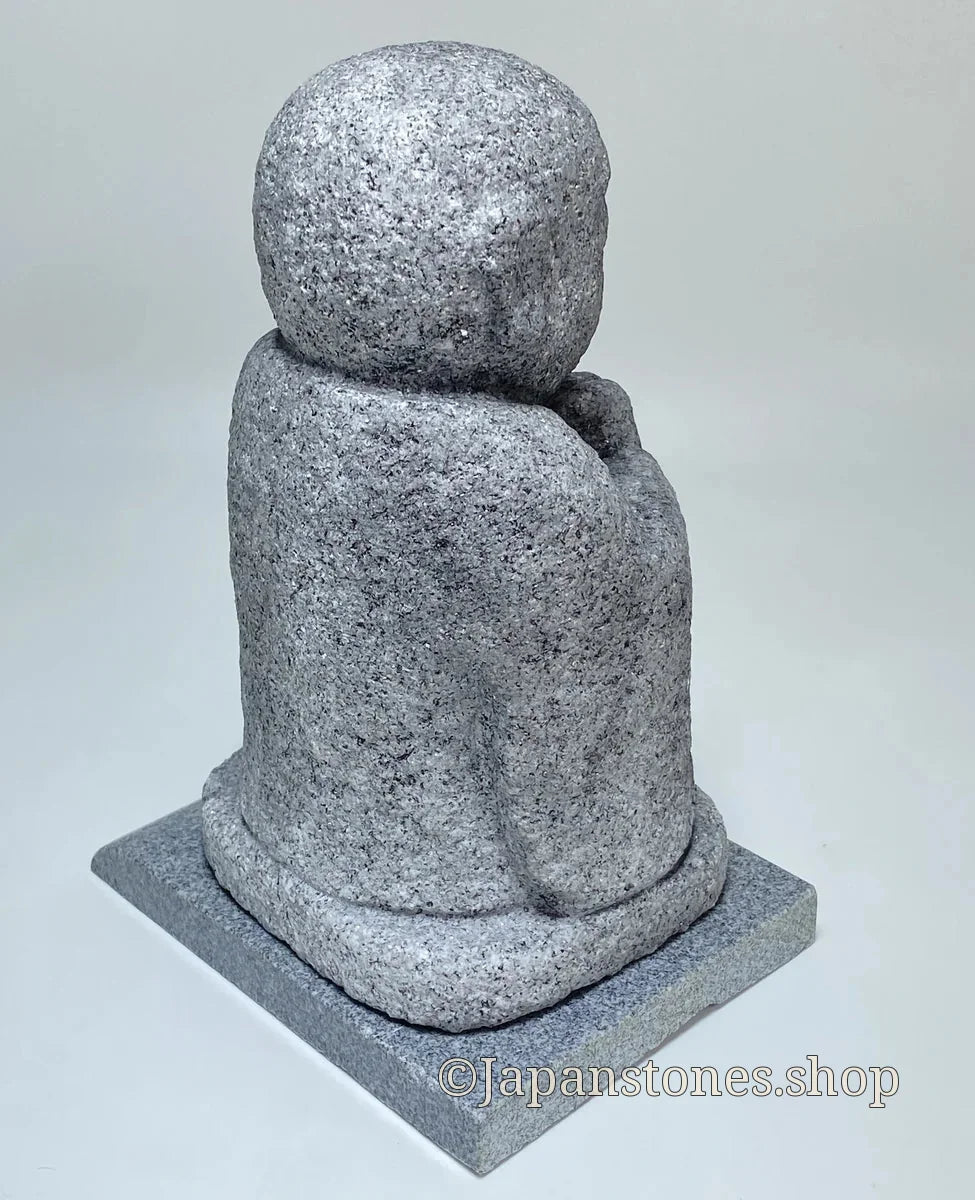 7.87 in Japanese Gassho Jizo Statue | Hanazawa Kome Granite Stone — product photo 18 of 24