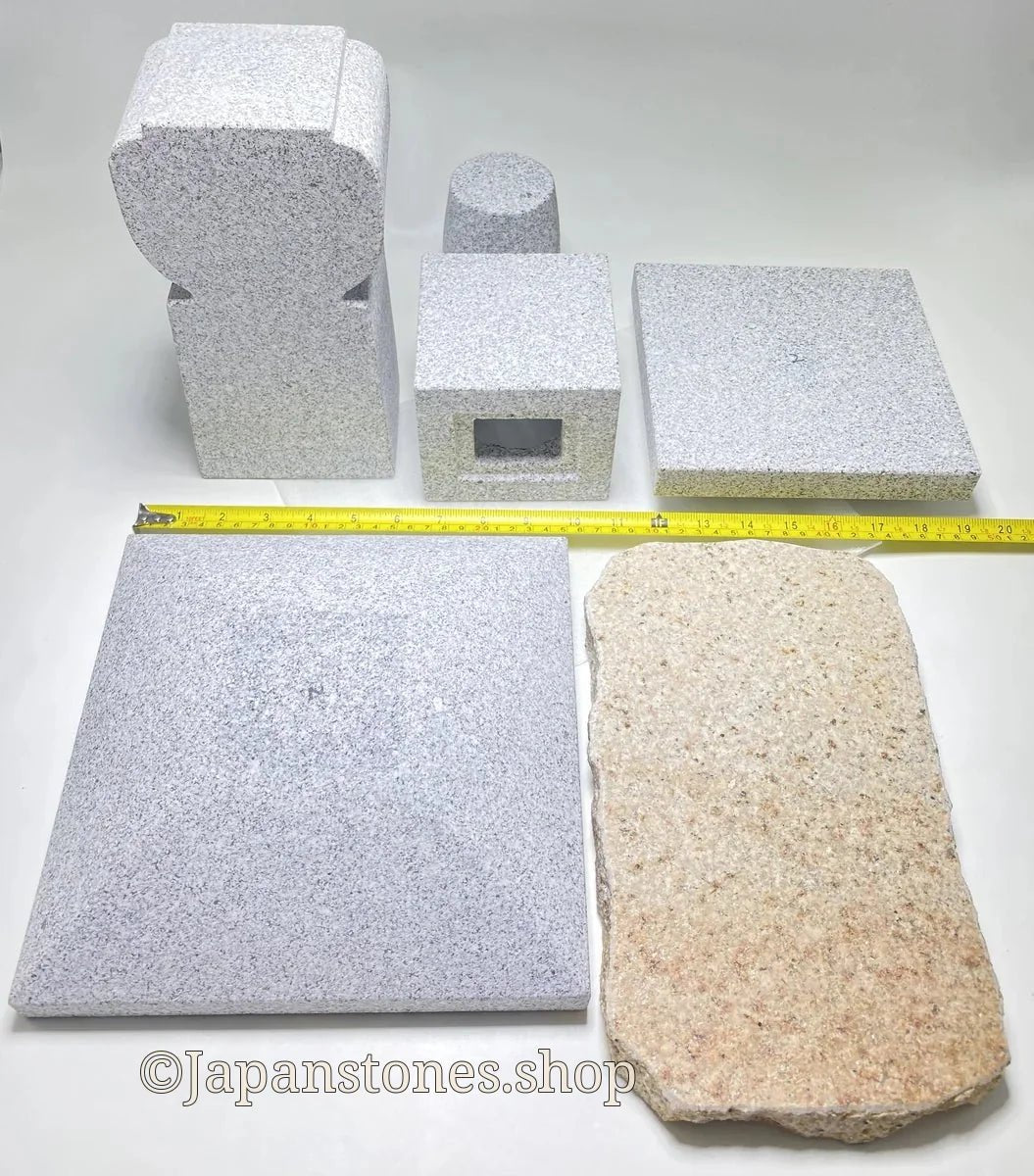 Zen Granite Gray Oribe Stone Lantern Tourou Japan Garden Statue 23.5 inch — product photo 13 of 35