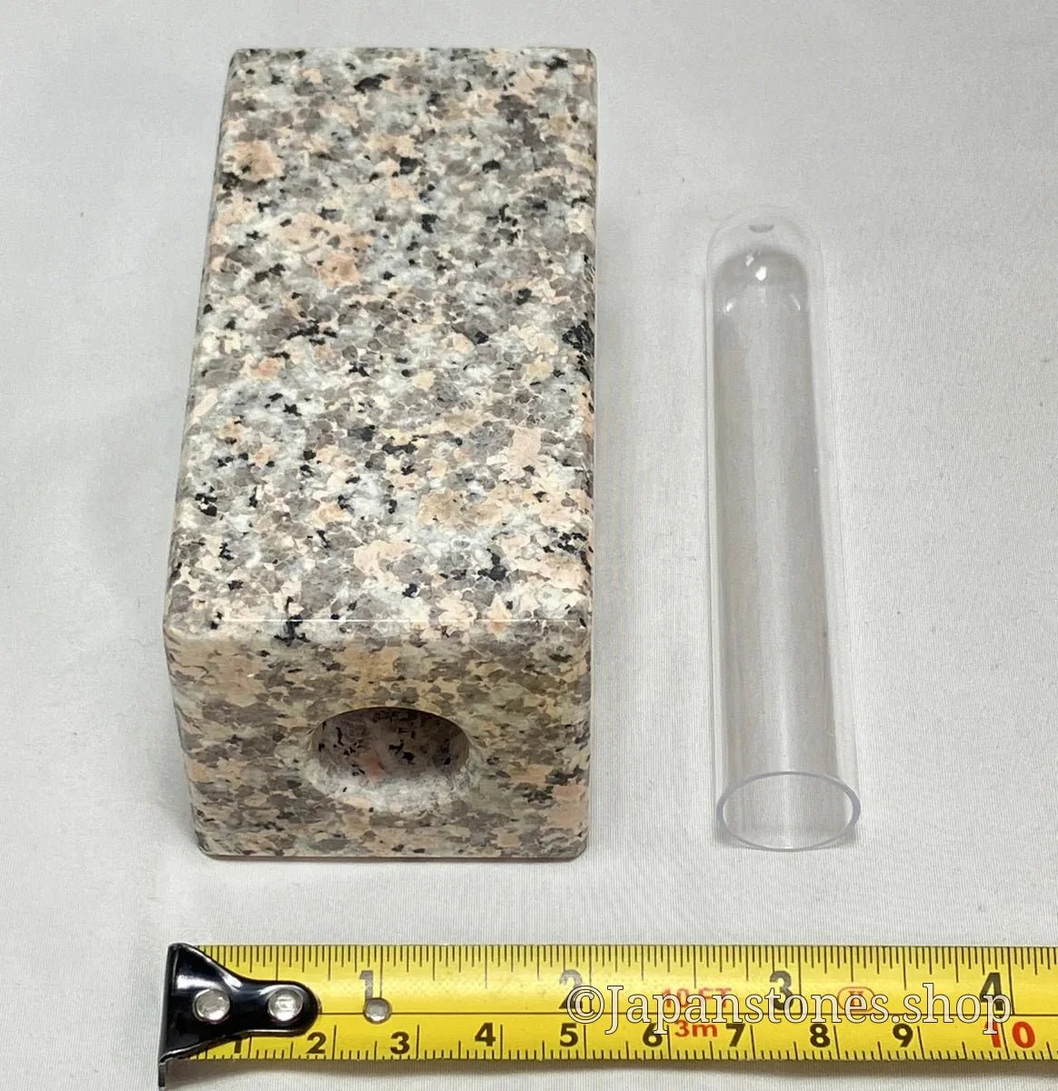 Gray Pink Mannari Stone Granite Vase Japanese Ornament Statue — product photo 14 of 27