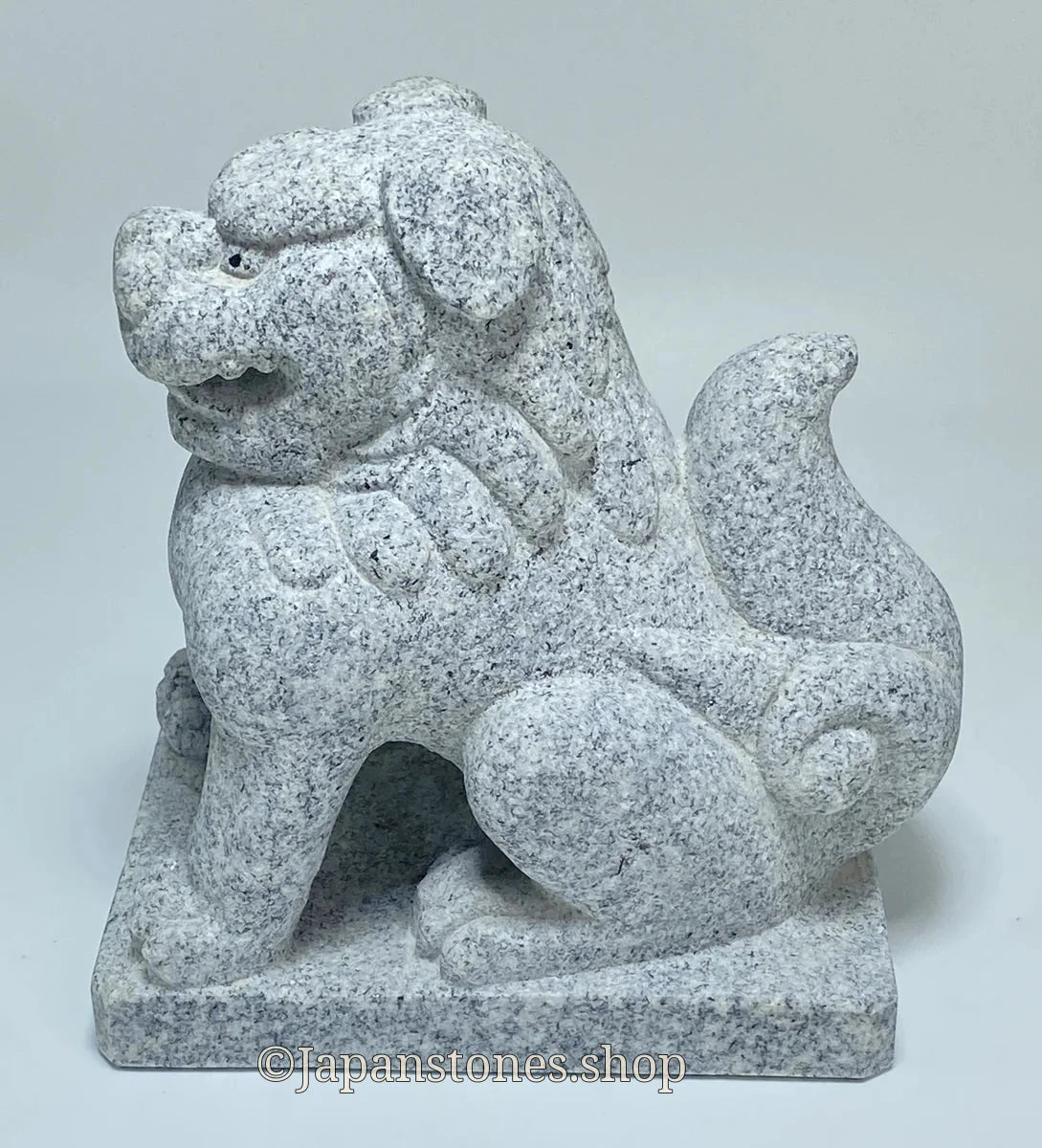 Komainu Right Guardian Lion Japanese Granite / Hanazawa Kome Stone — product photo 13 of 20