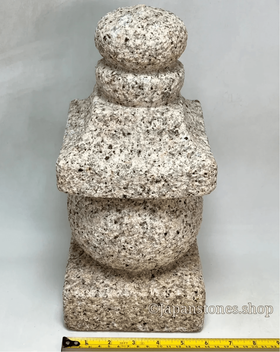 Mannari Granite Stone Gorinto Pink Gray 13 inch Japan Stone Craft — product photo 5 of 25