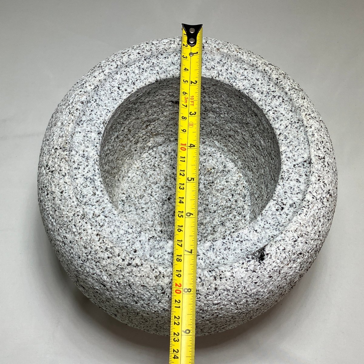 Tetsubin Style Small Granite Stone Water Bowl Chozubachi Japanese Garden