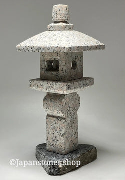 Small Pink Granite Oribe Stone Lantern Toro Japan Japanese Garden Ornament Statue