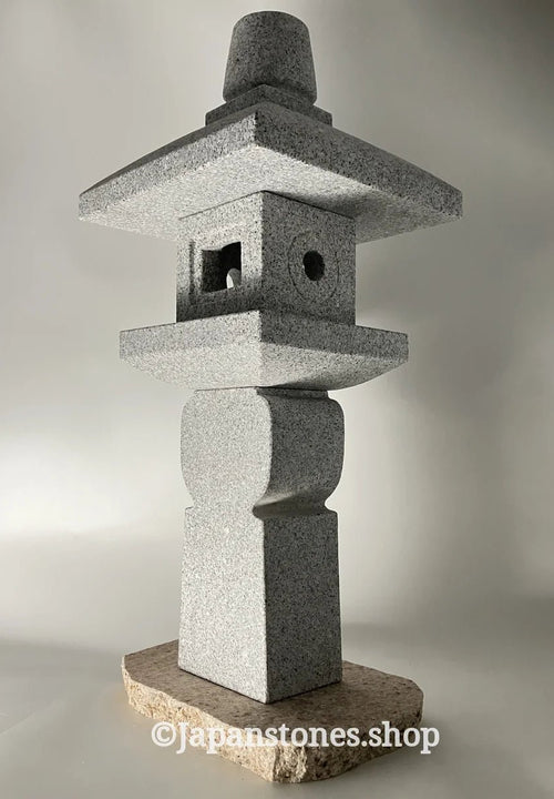 Zen Granite Gray Oribe Stone Lantern Toro Japan Garden Statue 23.5 inch