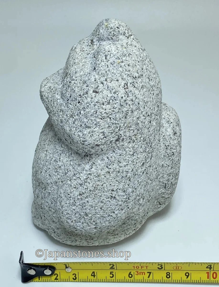 Japanese Raccoon Dog Tanuki Stone Statue | Hanazawa Granite, 4.72 in — product photo 7 of 20