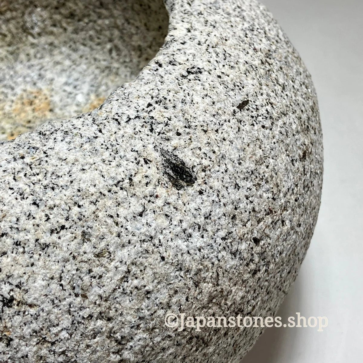 Tetsubin Style Gray Small Granite Stone Water Bowl Chozubachi Japanese Garden — product photo 17 of 21