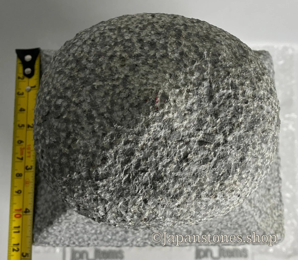 Gorinto Medium Andesite Gray Stone Three waves emblem Japanese Garden Statue — product photo 8 of 19