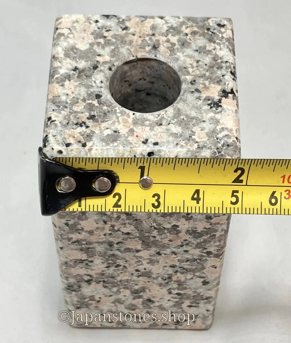 Gray Pink Mannari Stone Granite Vase Japanese Ornament Statue — product photo 10 of 27