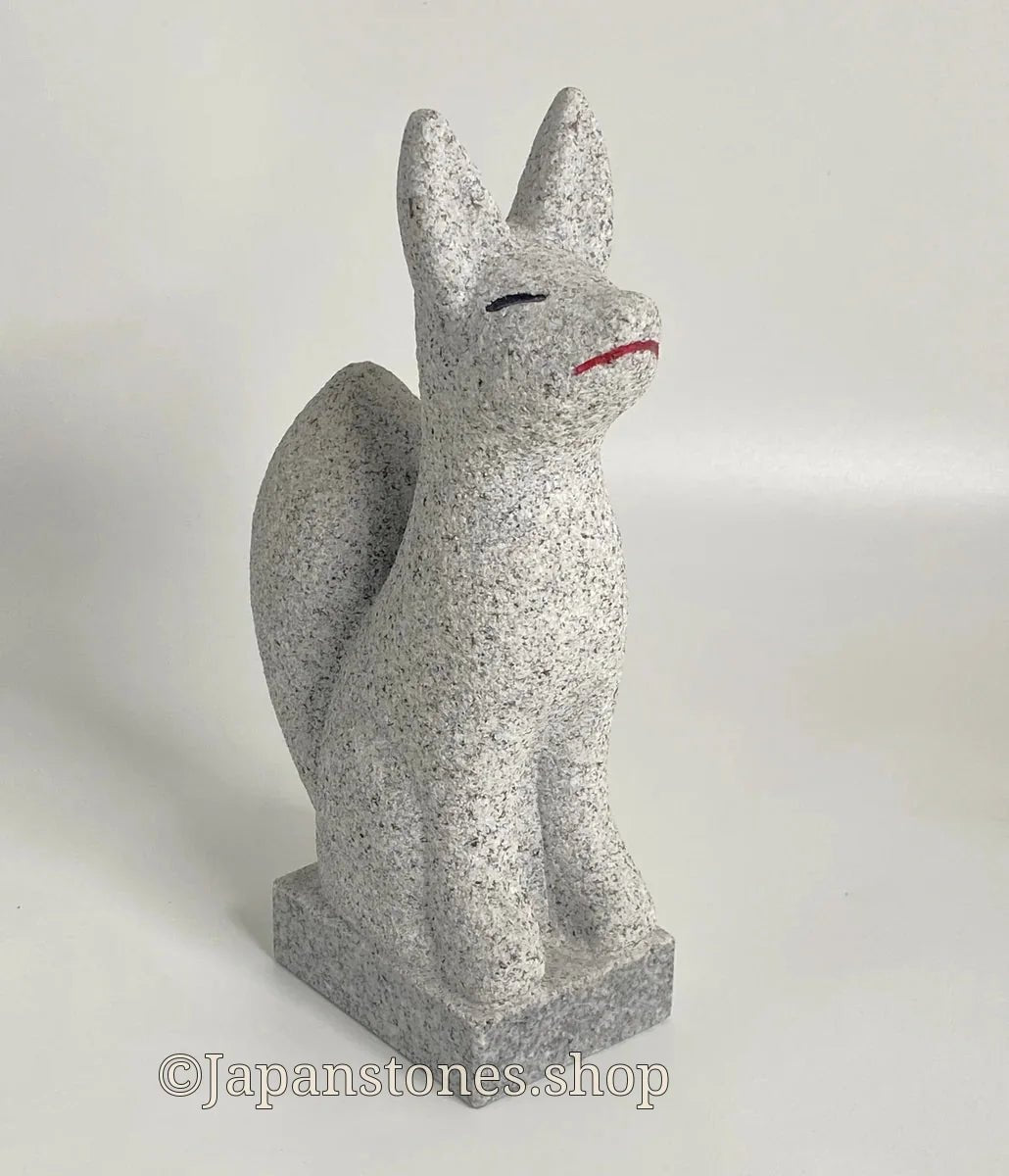 8.46 in Japanese Inari Fox Statue | Hanazawa Stone Granite — product photo 2 of 21