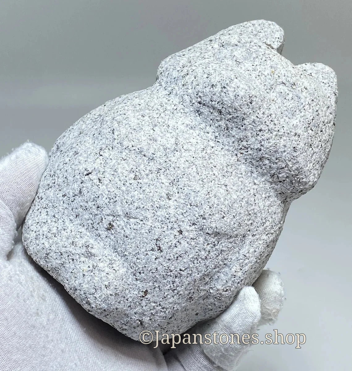 Japanese Raccoon Dog Tanuki Stone Statue | Hanazawa Granite, 4.72 in — product photo 10 of 20