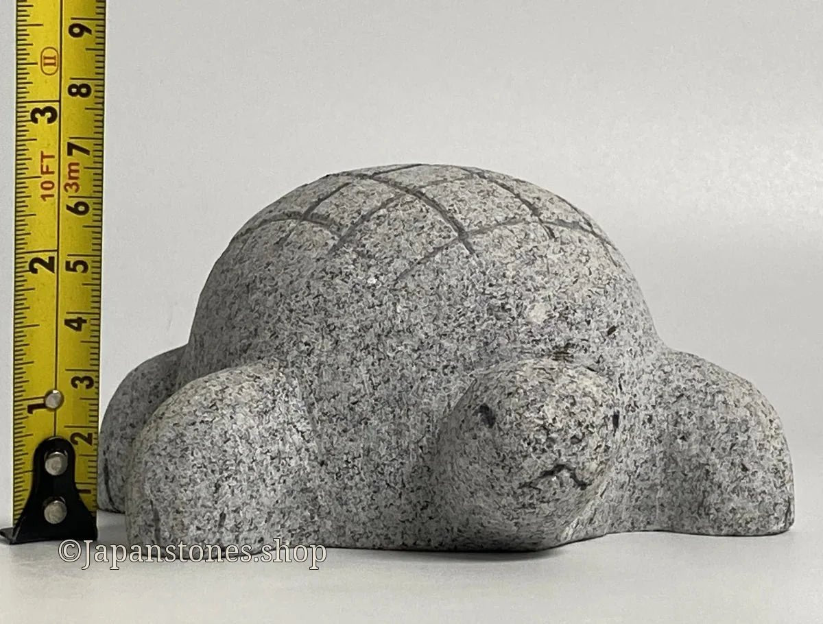 Japanese Turtle Stone Statue | Hanazawa Granite, 4.92 in — product photo 3 of 17