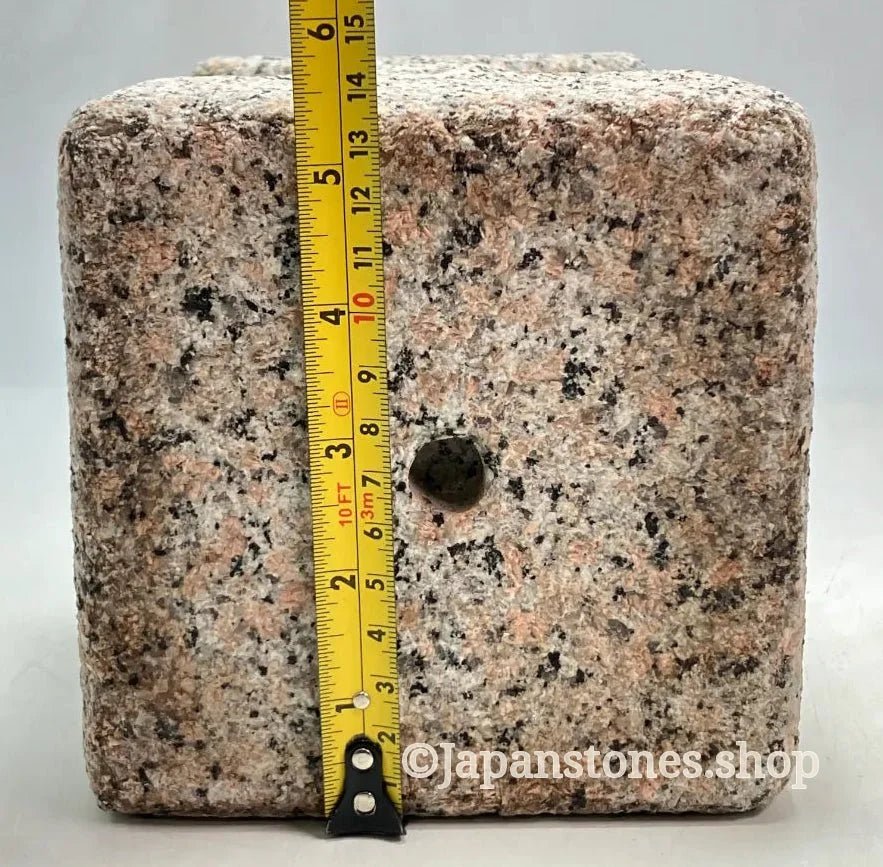 Mannari Gray Pink Granite Stone Gorinto 16 inch Japan Stone Craft — product photo 13 of 25