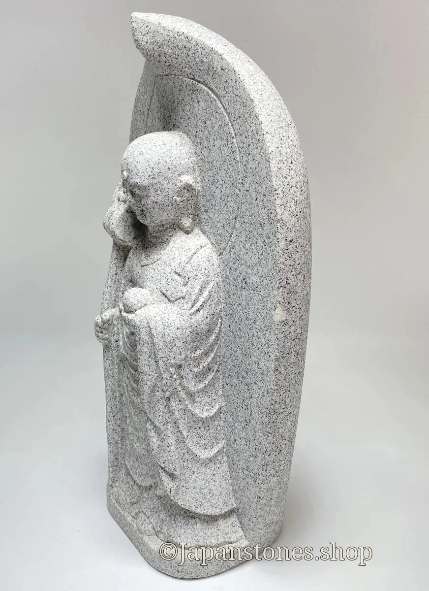 Boat-Shaped Enmei Jizo Statue | Natsuyama Stone, 16.14 in — product photo 14 of 23