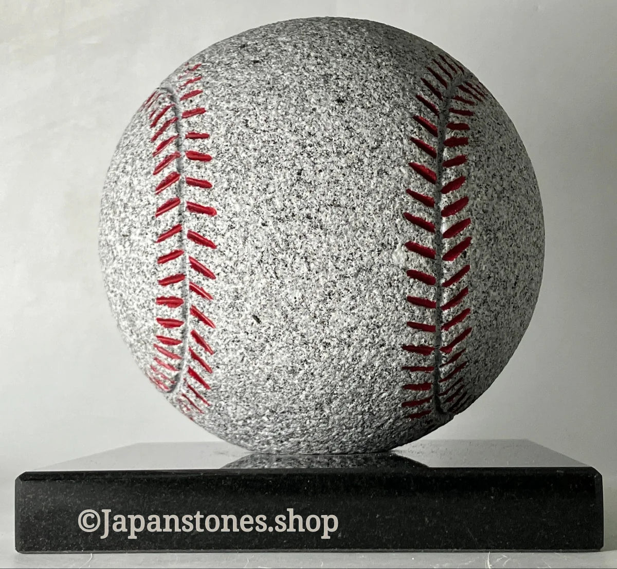 Baseball Granite Stone Ball Handmade Gray Japanese Garden Ornament Statue — product photo 2 of 29