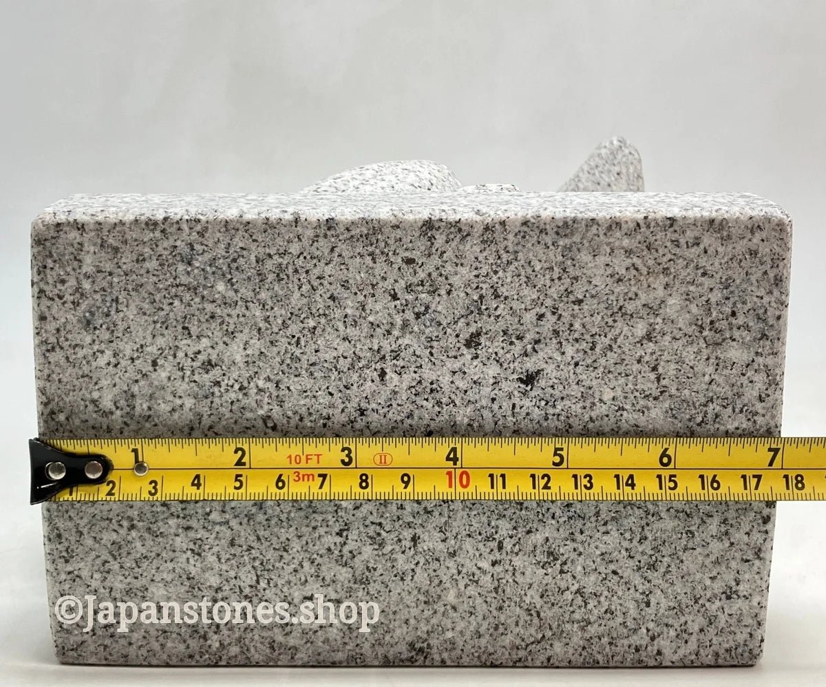 Inari Statue (Left) — Gray Granite Stone Fox | Shipping from Japan | Japan — product photo 10 of 26