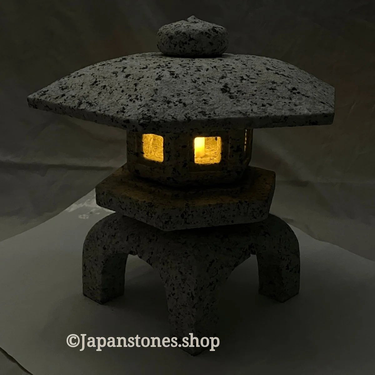 Zen Stone Lantern Yukimi Tourou Medium Granite Japanese Garden Ornament Statue — product photo 26 of 42