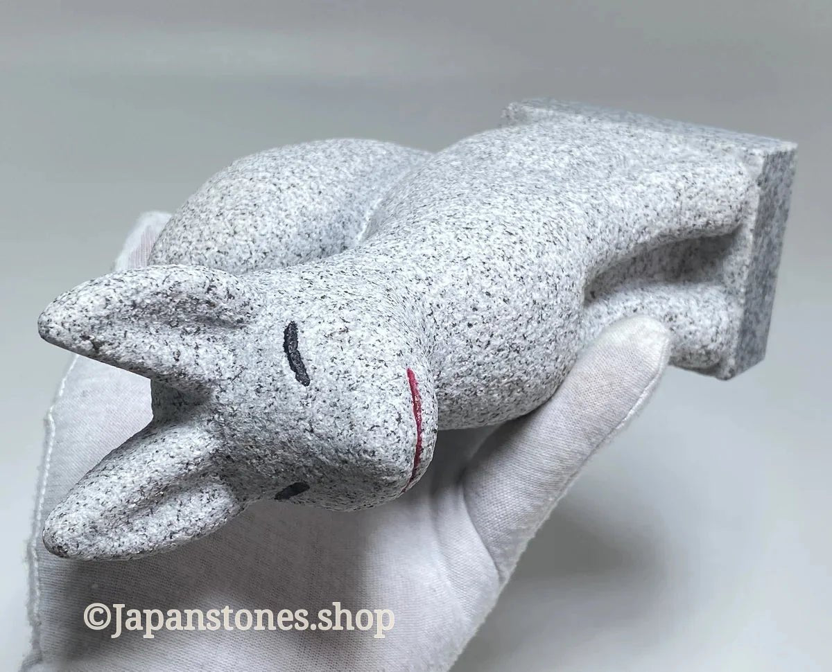 8.46 in Japanese Inari Fox Statue | Hanazawa Stone Granite — product photo 15 of 21