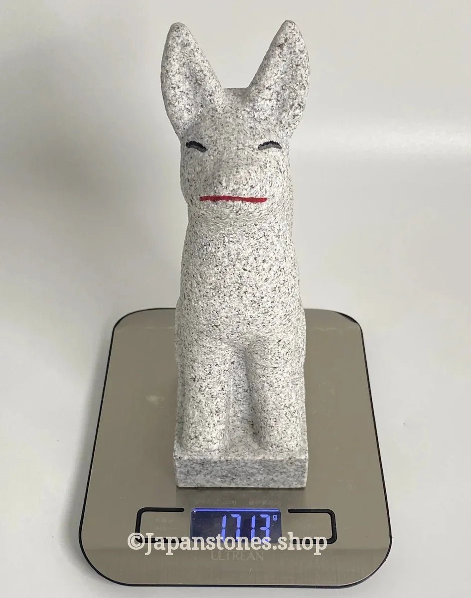 8.46 in Japanese Inari Fox Statue | Hanazawa Stone Granite — product photo 17 of 21