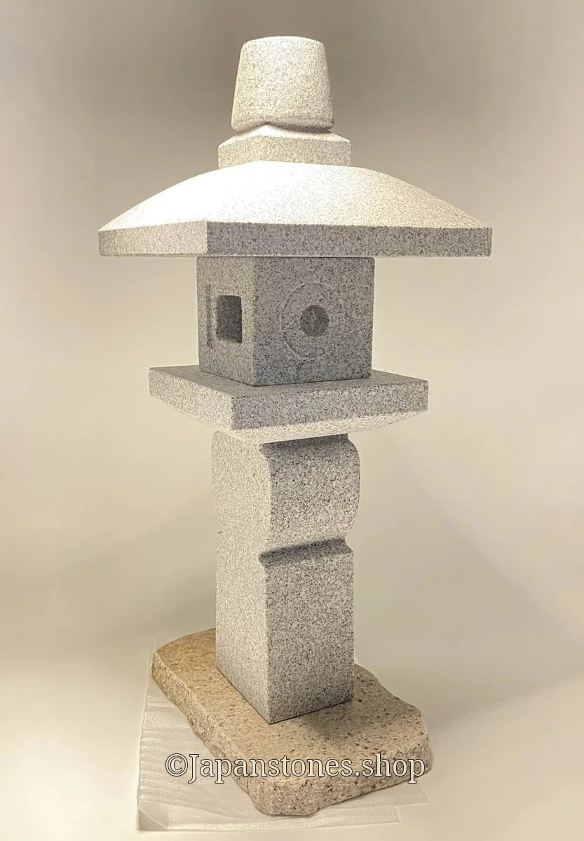 Zen Granite Gray Oribe Stone Lantern Tourou Japan Garden Statue 23.5 inch — product photo 29 of 35