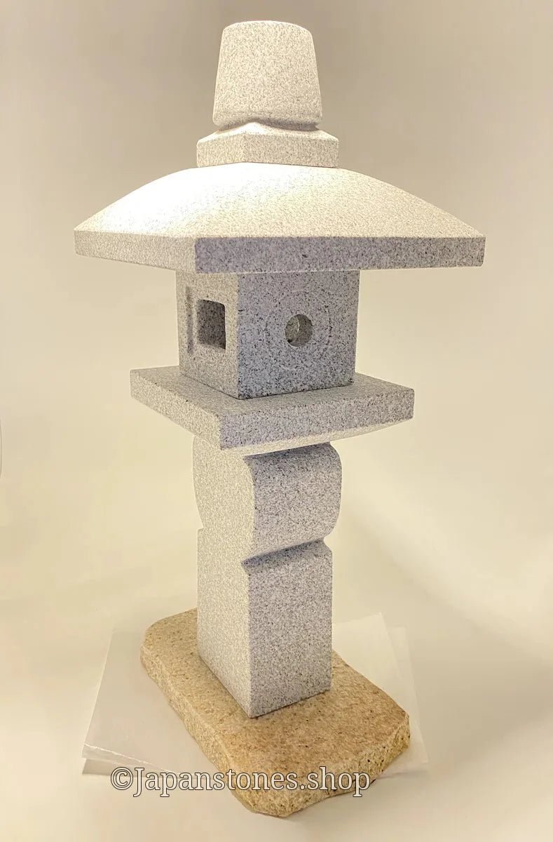 Zen Granite Gray Oribe Stone Lantern Tourou Japan Garden Statue 23.5 inch — product photo 28 of 35