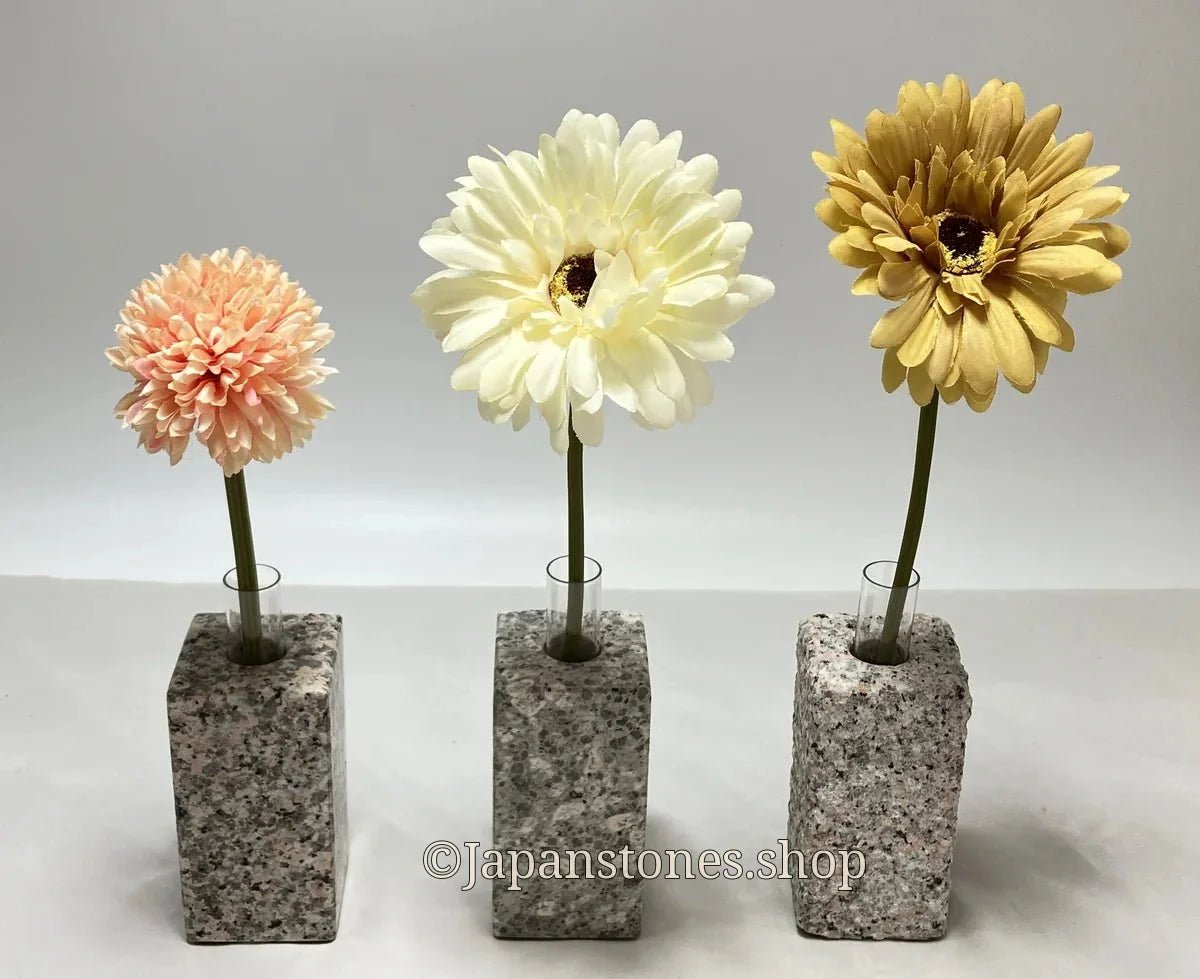 Gray Pink Mannari Stone Granite Vase Japanese Ornament Statue — product photo 22 of 27
