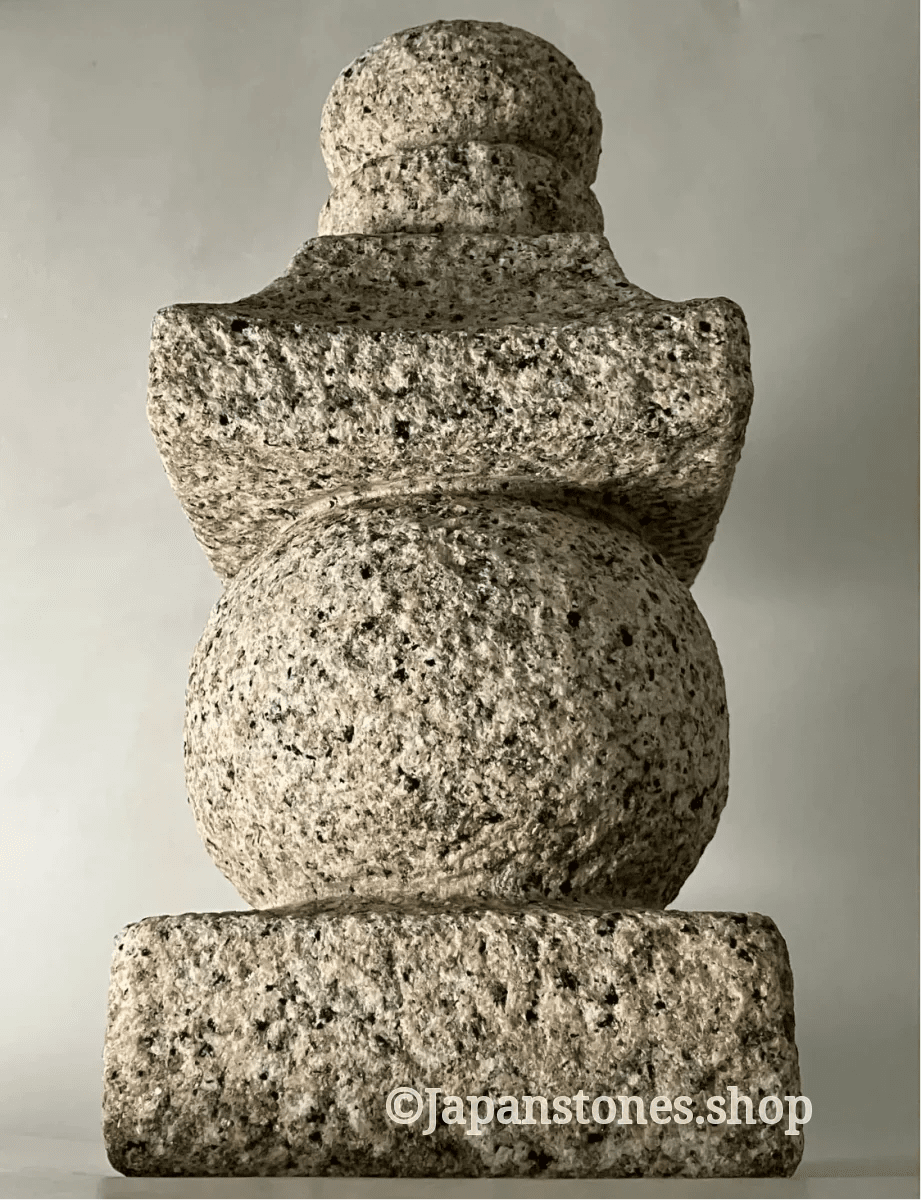 Mannari Granite Stone Gorinto Pink Gray 13 inch Japan Stone Craft — product photo 2 of 25