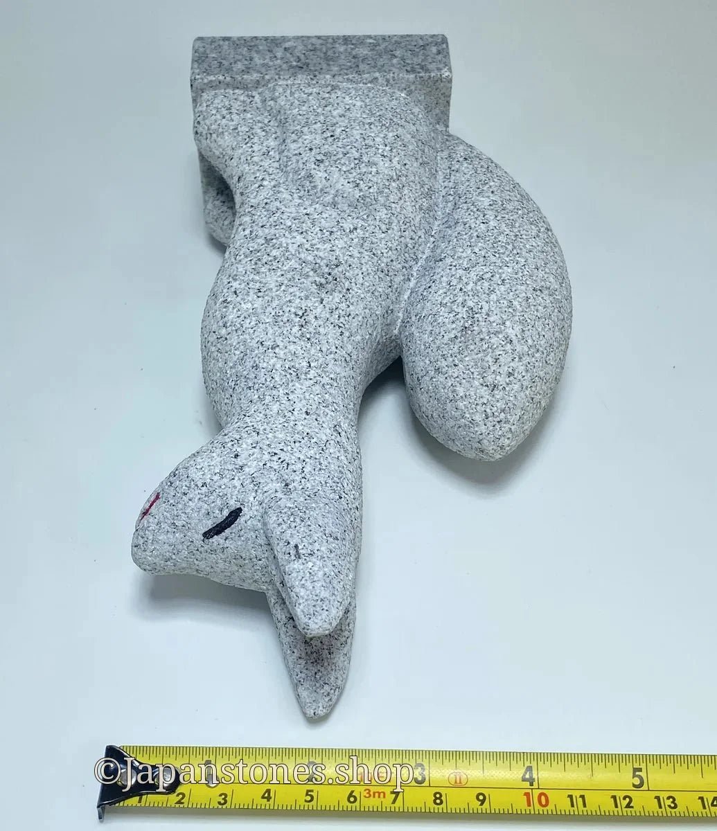 8.46 in Japanese Inari Fox Statue | Hanazawa Stone Granite — product photo 11 of 21