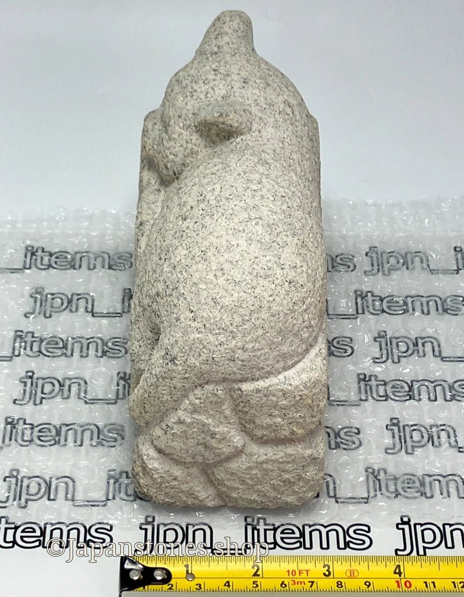 Sleeping Cat Kitten Statue Granite Stone Sculpture Handmade Japanese Garden — product photo 9 of 31