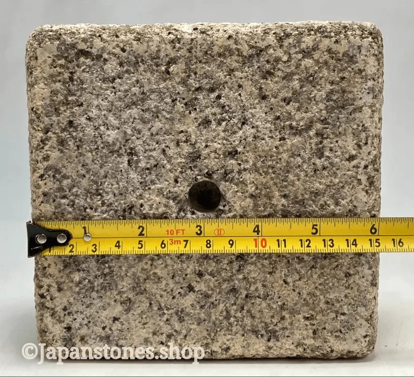 Mannari Granite Stone Gorinto Pink Gray 13 inch Japan Stone Craft — product photo 11 of 25