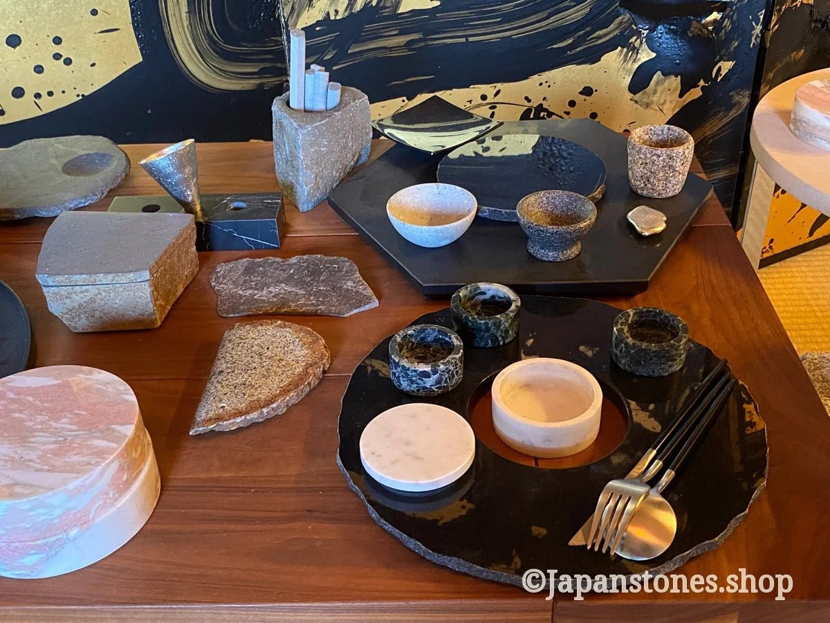 Sushi Kaiseki Sushigeta Food Plate India Granite Black Stone Japan — product photo 20 of 29