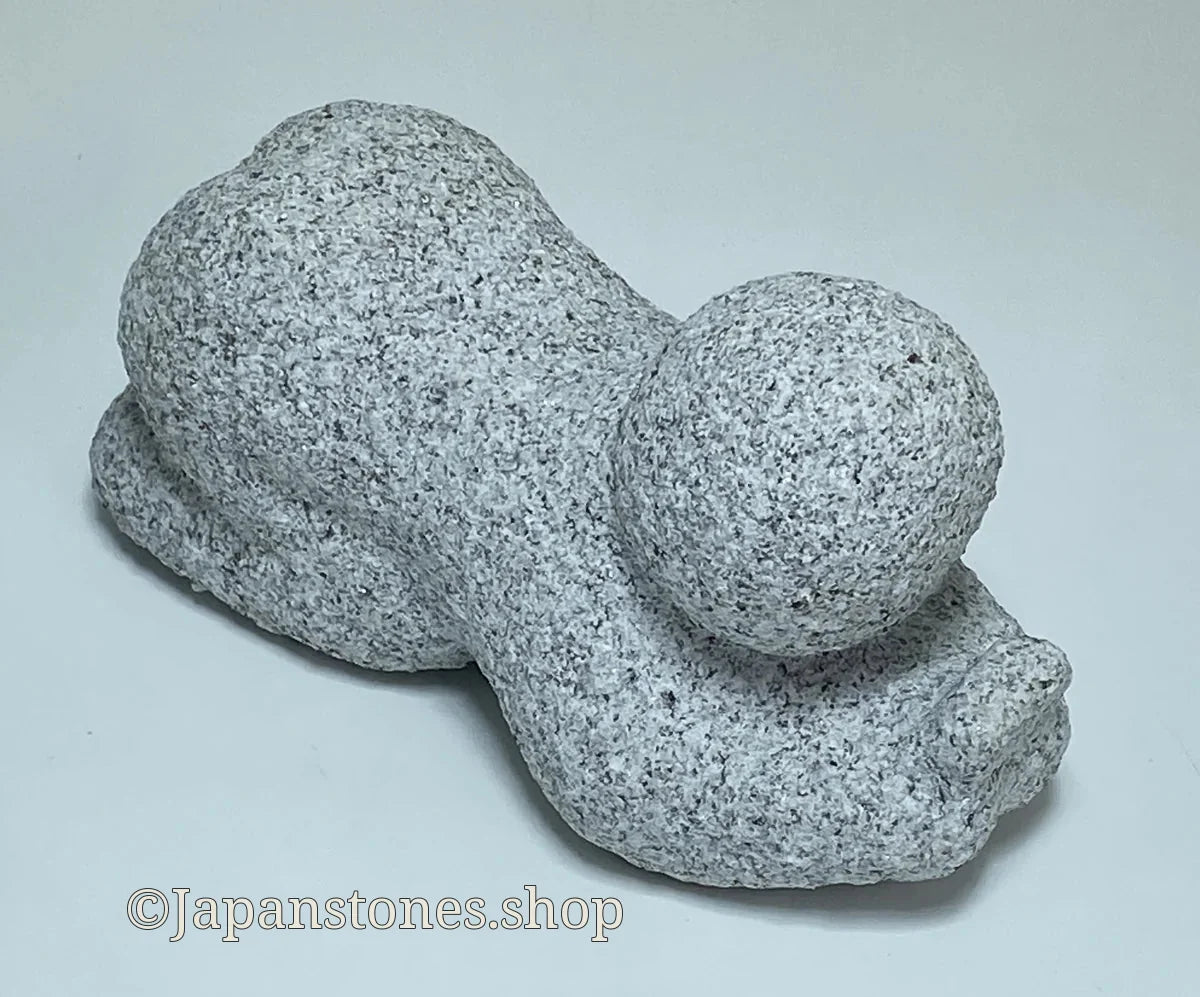 The Man Who Keeps Reading | Japanese Granite Sculpture — product photo 1 of 15