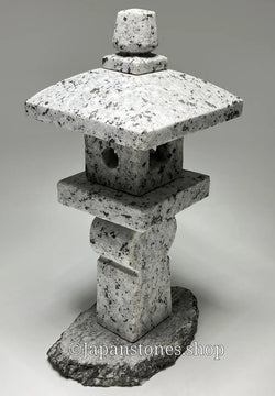 Zen Granite Gray Oribe Small Stone Lantern Toro Japan Garden Statue