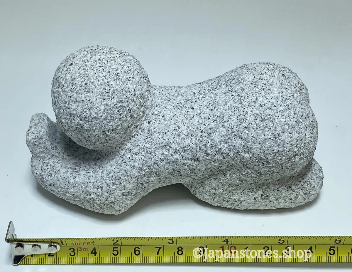 The Man Who Keeps Reading | Japanese Granite Sculpture — product photo 5 of 15