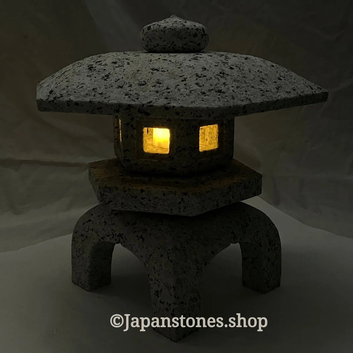 Zen Stone Lantern Yukimi Tourou Medium Granite Japanese Garden Ornament Statue — product photo 27 of 42