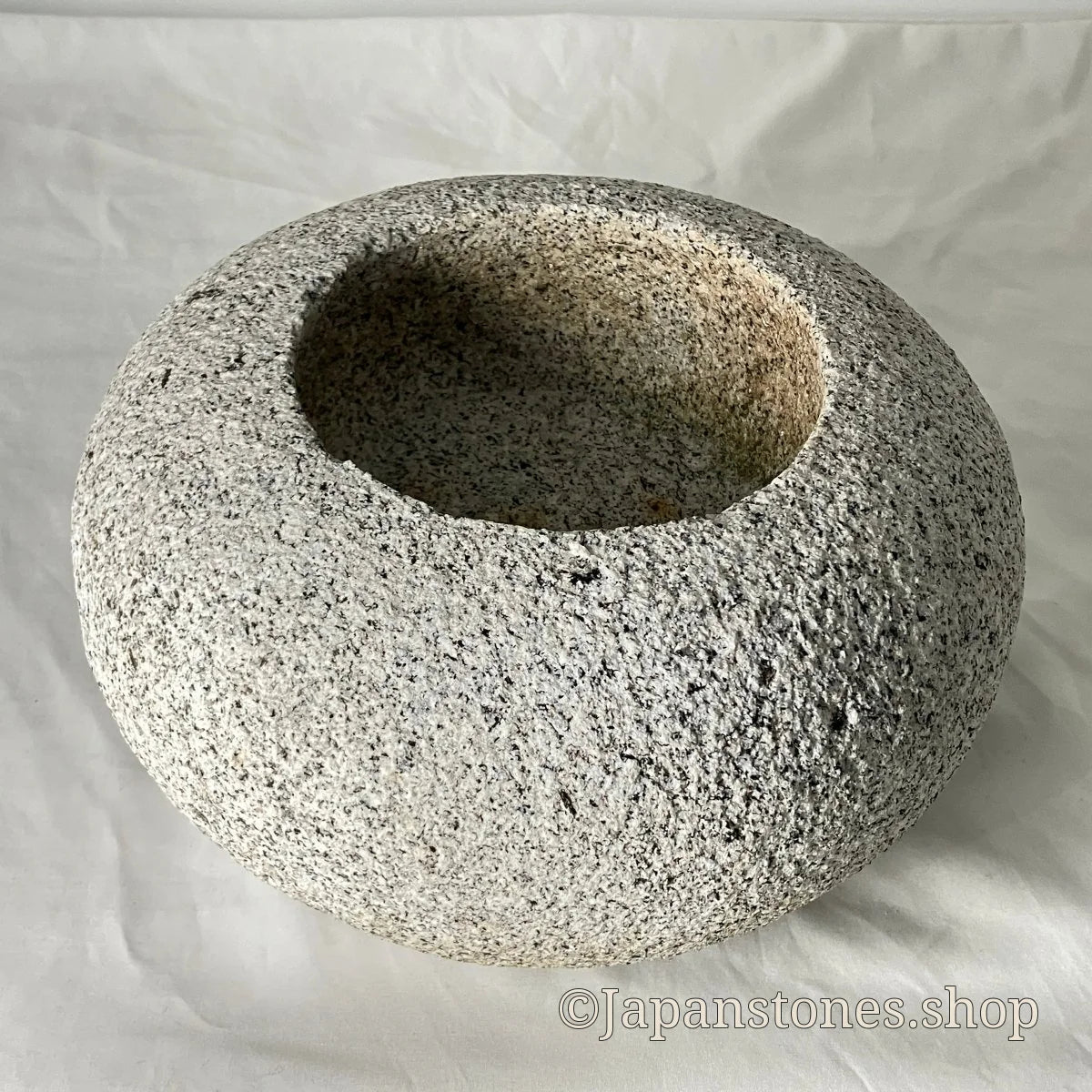 Tetsubin Style Gray Small Granite Stone Water Bowl Chozubachi Japanese Garden — product photo 16 of 21