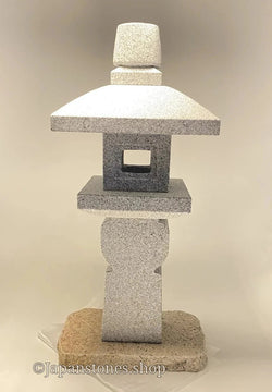Zen Granite Gray Oribe Stone Lantern Toro Japan Garden Statue 23.5 inch