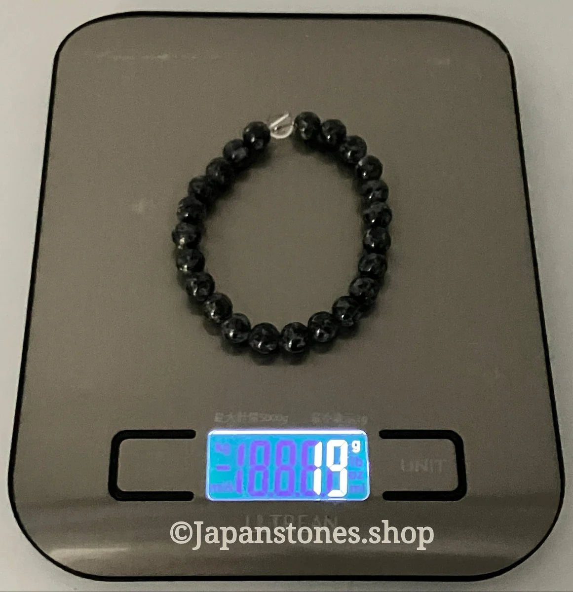 For Women Bichu Black Blue Diorite Stone Mala Beads Juzu Bracelet Japanese 8mm — photo 8 of 13