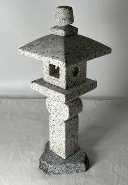 Small Pink Granite Oribe Stone Lantern Tourou Japan Japanese Garden Ornament Statue