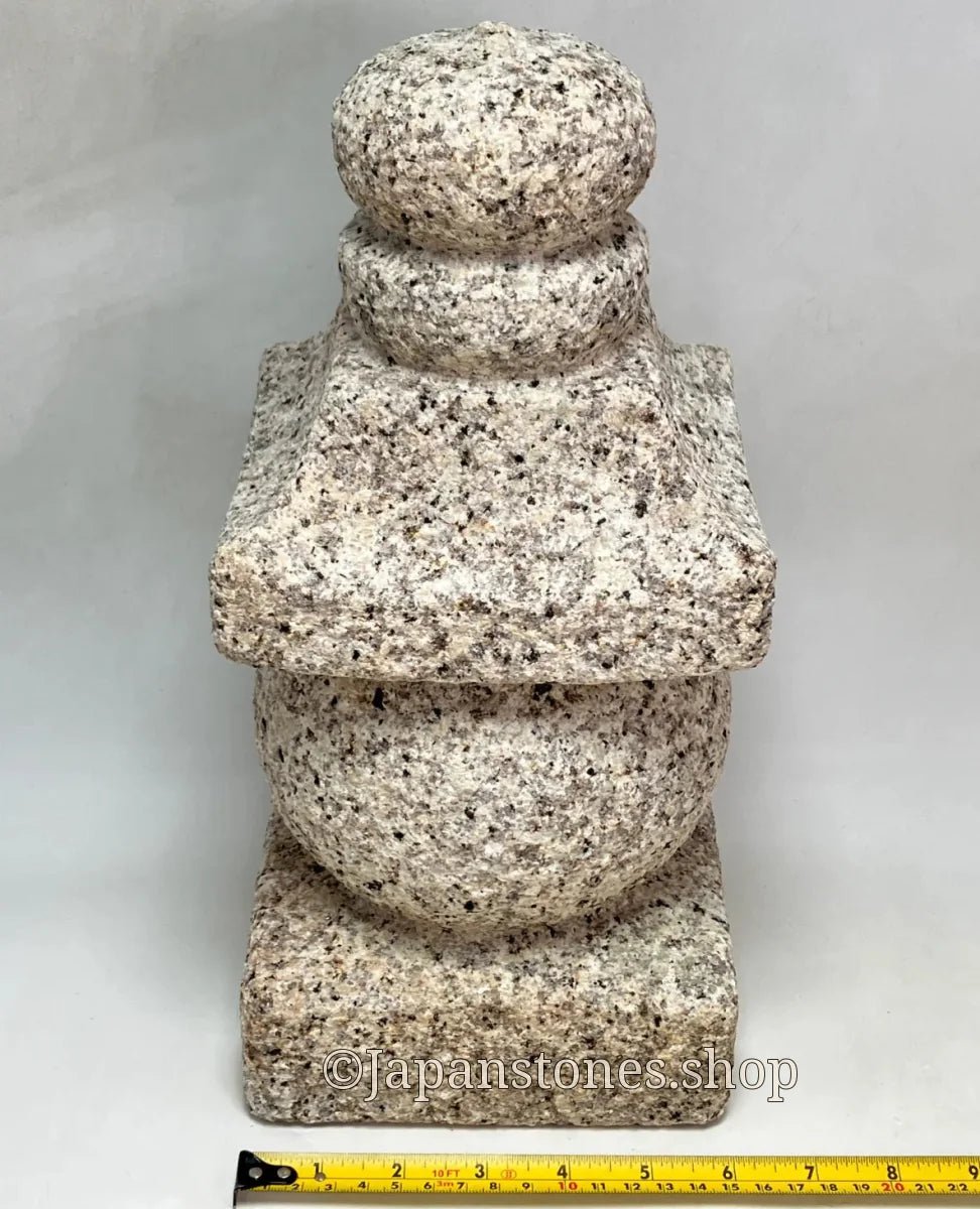 Mannari Granite Stone Gorinto Pink Gray 13 inch Japan Stone Craft — product photo 6 of 25