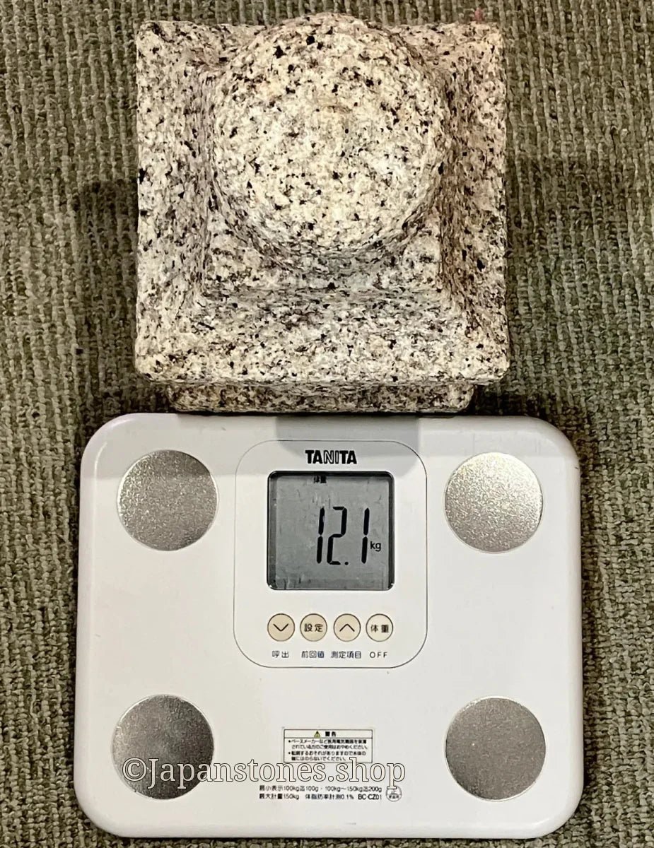 Mannari Granite Stone Gorinto Pink Gray 13 inch Japan Stone Craft — product photo 13 of 25