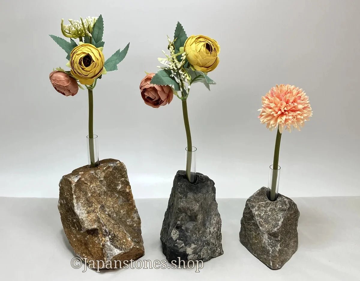 Gray Pink Mannari Stone Granite Vase Japanese Ornament Statue — product photo 23 of 27