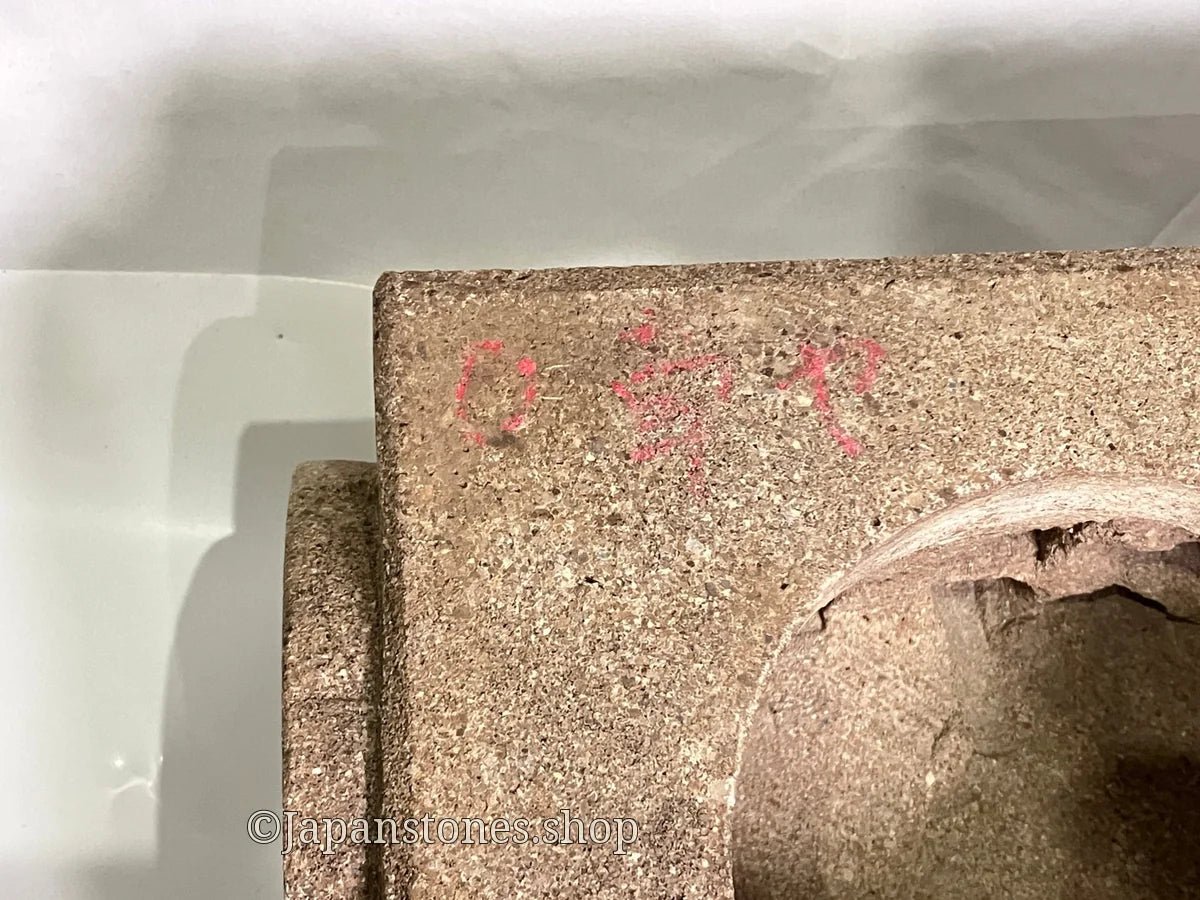 Brown Medium Sandstone Thatching Stone Lantern Tourou Handmade Japanese Garden — product photo 16 of 27